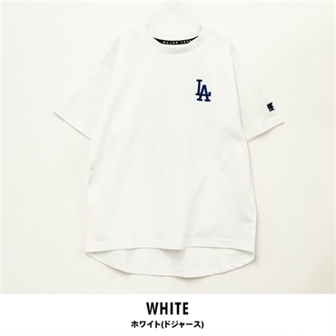 MLB(エムエルビー) キッズ天竺半袖Tシャツ(ホワイト(ドジャース)-140cm)