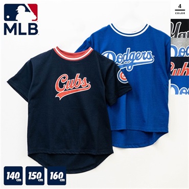 MLB(エムエルビー) キッズ天竺ワッペン半袖Tシャツ