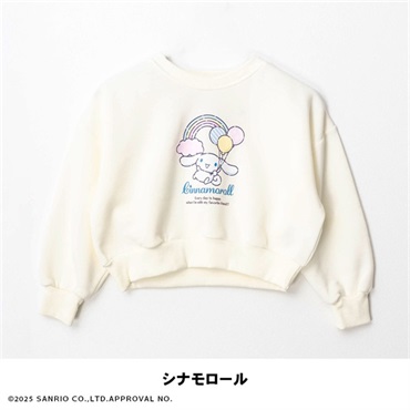 Sanrio(サンリオ) キッズ裏起毛トレーナー(シナモロール-110cm)