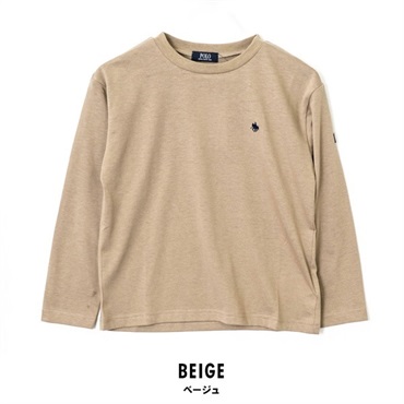 POLO BCS（ポロ・ビーシーエス） キッズ天竺Tシャツ(ベージュ-110cm)