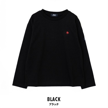 POLO BCS（ポロ・ビーシーエス） キッズ天竺Tシャツ(ブラック-110cm)