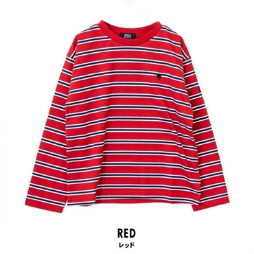 POLO BCS（ポロ・ビーシーエス） キッズ天竺Tシャツ(レッド-110cm)