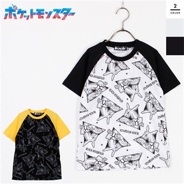 ポケットモンスター 黒いレックウザ 総柄 半袖 Tシャツ
