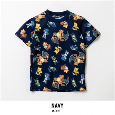 ポケットモンスター キッズライジングボルテッカーズメンシュ半袖Tシャツ(ネイビー-110cm)