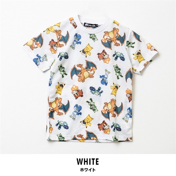 ポケットモンスター キッズライジングボルテッカーズメンシュ半袖Tシャツ(ホワイト-110cm)