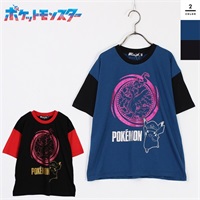 ポケットモンスター 天竺半袖Tシャツ ガラルファイアー×キャプテンピカチュウ