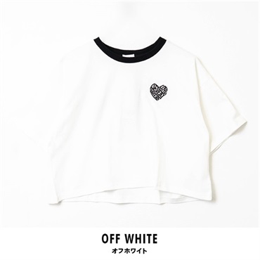 Lovetoxic(ラブトキシック) LTXC キッズバックハートリンガーTシャツ【GOODPRICE】(オフホワイト-140cm)