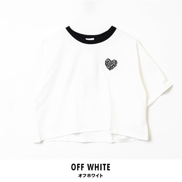 Lovetoxic(ラブトキシック) LTXC キッズバックハートリンガーTシャツ【GOODPRICE】(オフホワイト-140cm)