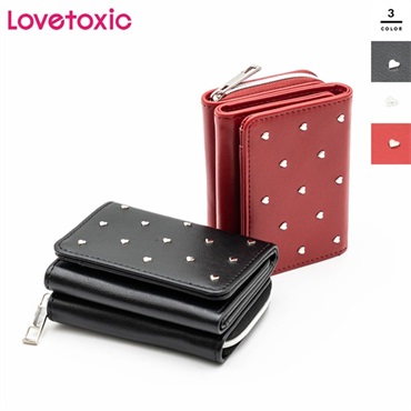 Lovetoxic(ラブトキシック) ハートスタッズ3折財布