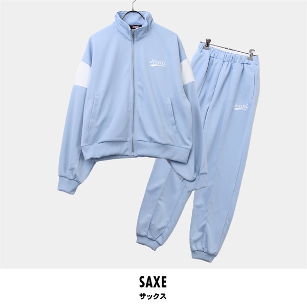 JENNI 長袖 エステル ジャージ 上下セット(サックス-140)