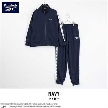 リーボック キッズ ジャージ（セットアップ）(ネイビー-140)