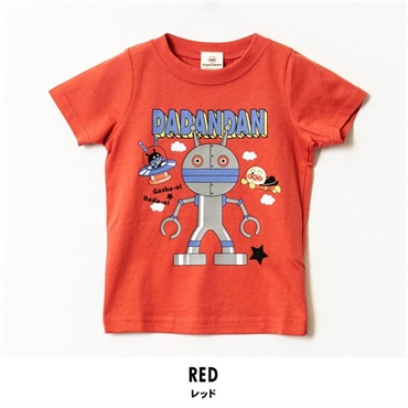 それいけ!アンパンマン キッズ半袖Tシャツ(レッド-90cm)