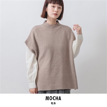 m.m.o レディース ハイネックニット(モカ-M-L)