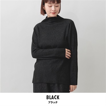 m.m.o レディース オーバーニット(ブラック-M)