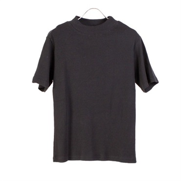 ハイネック Tシャツ(ブラック-M)