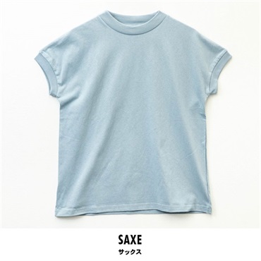 パレコレ レディースコットンドライモックネックＴシャツ【COTTON DRY】(サックス-M)