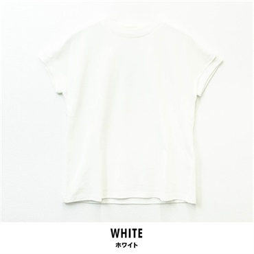 パレコレ レディースコットンドライモックネックＴシャツ【COTTON DRY】(ホワイト-M)