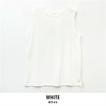 パレコレ レディースコットンドライ無地タンクトップ【COTTON DRY】(ホワイト-M)