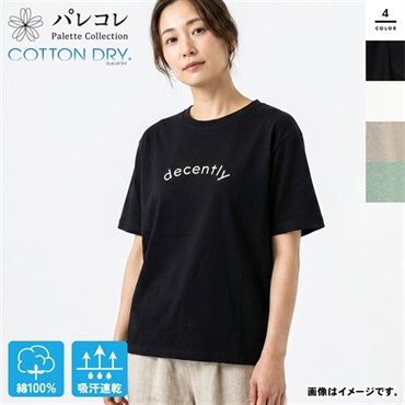パレコレ レディースコットンドライロゴプリントTシャツ【COTTON DRY】