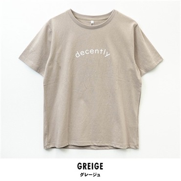 パレコレ レディースコットンドライロゴプリントTシャツ【COTTON DRY】(グレージュ-M)