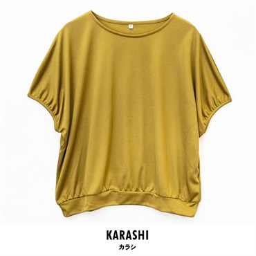 パレコレ 婦人DRYメッシュドルマンTシャツ【パレ冷COOL】(カラシ-M)