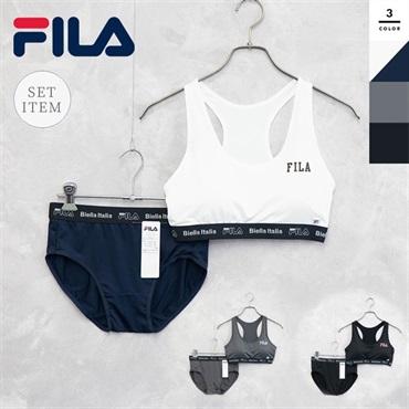 FILA レディース ハーフトップブラ＆ショーツセット