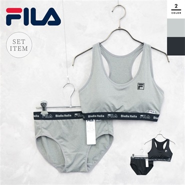 FILA レディース ハーフトップブラ＆ショーツセット
