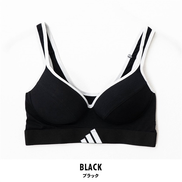 adidas(アディダス) レディーススポーツブラ(ブラック-M)