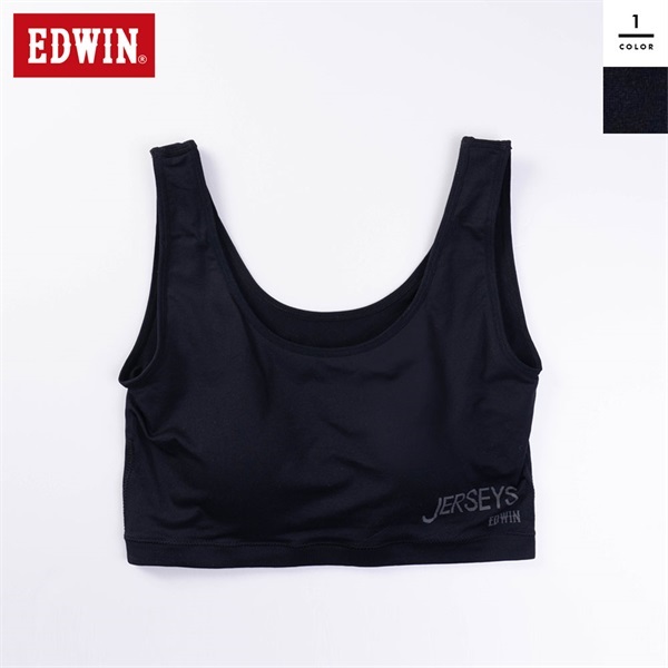 EDWIN(エドウィン) JERSEYS成型ハーフトップ(ブラック-M)