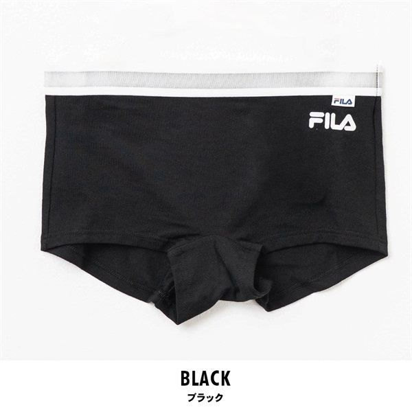 FILA(フィラ) レディース吸汗速乾ボクサーショーツ(ブラック-M)