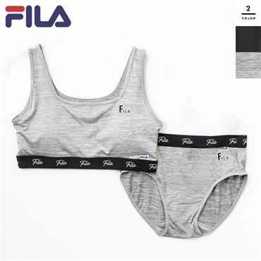 FILA(フィラ) レディースポリエステルベア天竺ショーツ&ハーフトップセット