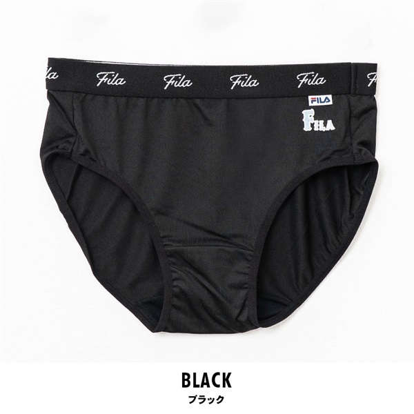 FILA(フィラ) レディースポリエステルベア天竺ショーツ(ブラック-M)