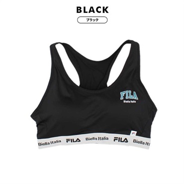 FILA レディース ハーフトップブラ(ブラック-M)