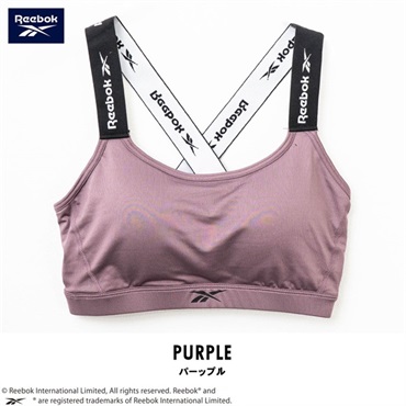 Reebok(リーボック) レディース肩ゴムハーフトップ(パープル-M)