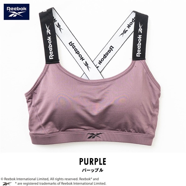 Reebok(リーボック) レディース肩ゴムハーフトップ(パープル-M)
