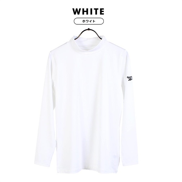 リーボック ハイネック スポーツ Tシャツ(ホワイト-M)