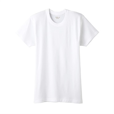 グンゼ 快適工房 メンズ 半袖丸首 シャツ(ホワイト-M)