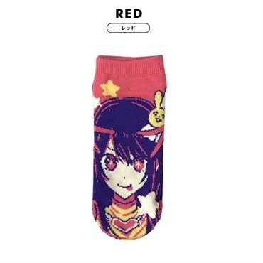 推しの子 キッズ スニーカーソックス⑤(レッド)