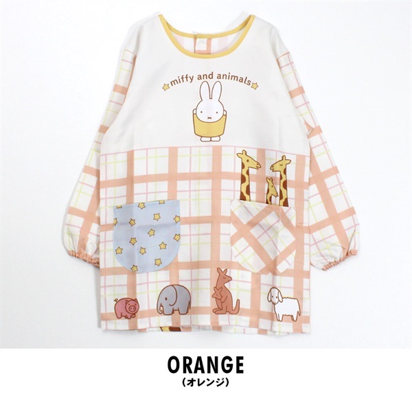 ミッフィー レディース 割烹着(オレンジ-M)