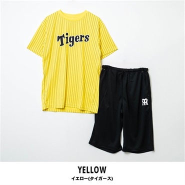 阪神タイガース メンズシャツ＆ハーフパンツ上下セット(イエロー(タイガース)-M)