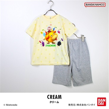 ピクミン キッズパジャマ上下セット(クリーム-100cm)