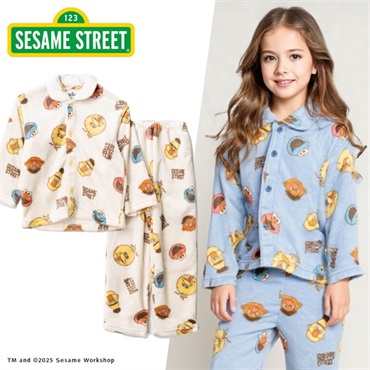 セサミストリート キッズフリースニット長袖上下セット