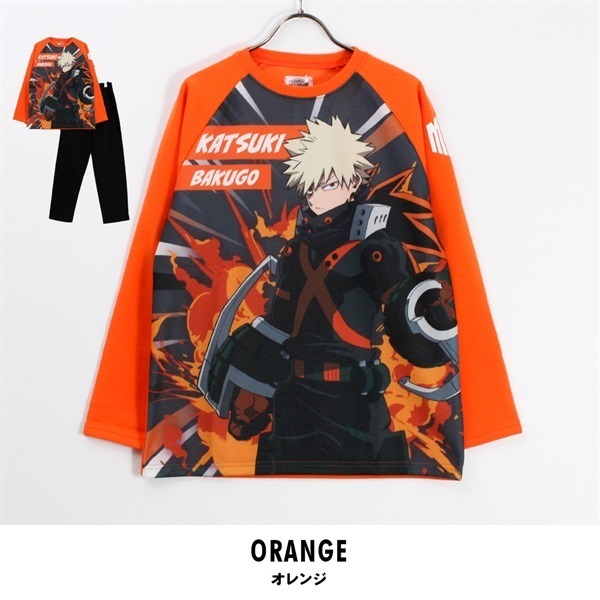 僕のヒーローアカデミア キッズ ルームウェア(オレンジ-130)