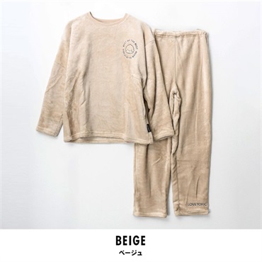 Lovetoxic(ラブトキシック) キッズルームウェア長袖上下セット(ベージュ-140cm)