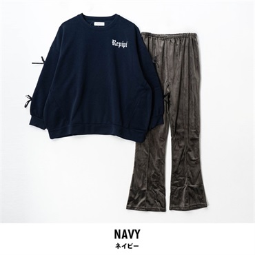 repipi armario(レピピアルマリオ) キッズルームウェア長袖上下セット(ネイビー-140cm)