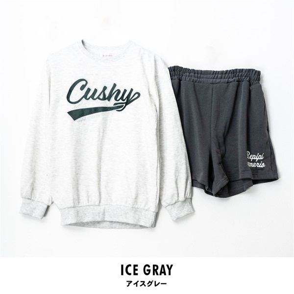 repipi armario(レピピアルマリオ) キッズルームウェア長袖上下セット(アイスグレー-140cm)