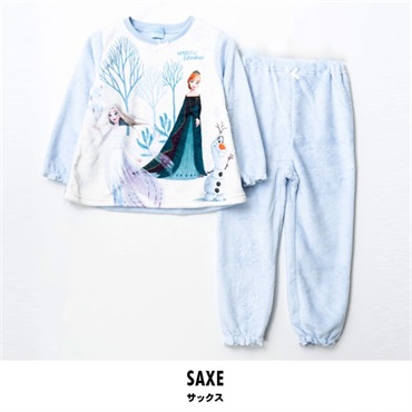 アナと雪の女王 キッズルームウェア長袖上下セット(サックス-100cm)