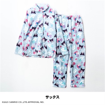 サンリオキャラクターズ キッズフリースニット長袖上下セット(サックス-130cm)