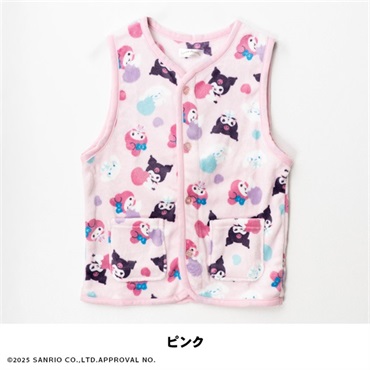 サンリオキャラクターズ キッズフリースかいまき(ピンク-110cm)