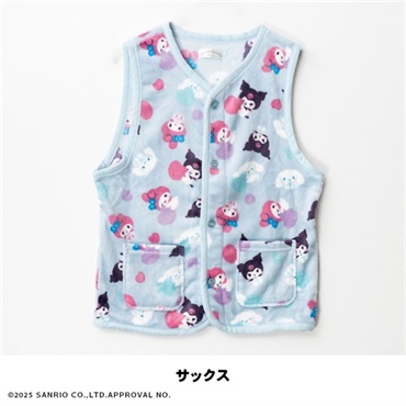 サンリオキャラクターズ キッズフリースかいまき(サックス-110cm)